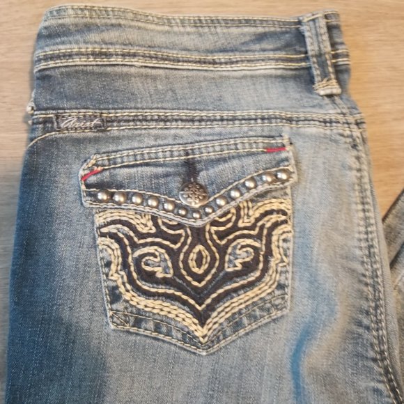 Ariat "Ruby" Bootcut Button Flap Pocket Jeans, 31S - Picture 2 of 10